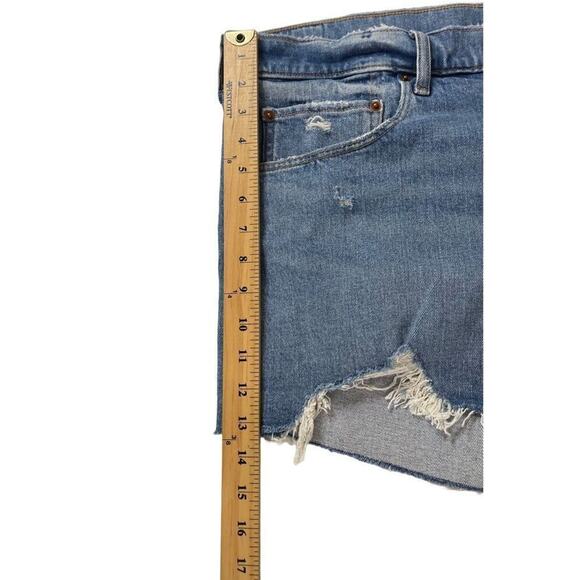 Abercrombie & Fitch The Mom Short Jeans Distressed Plus Size Denim 36/22 New - Picture 6 of 14